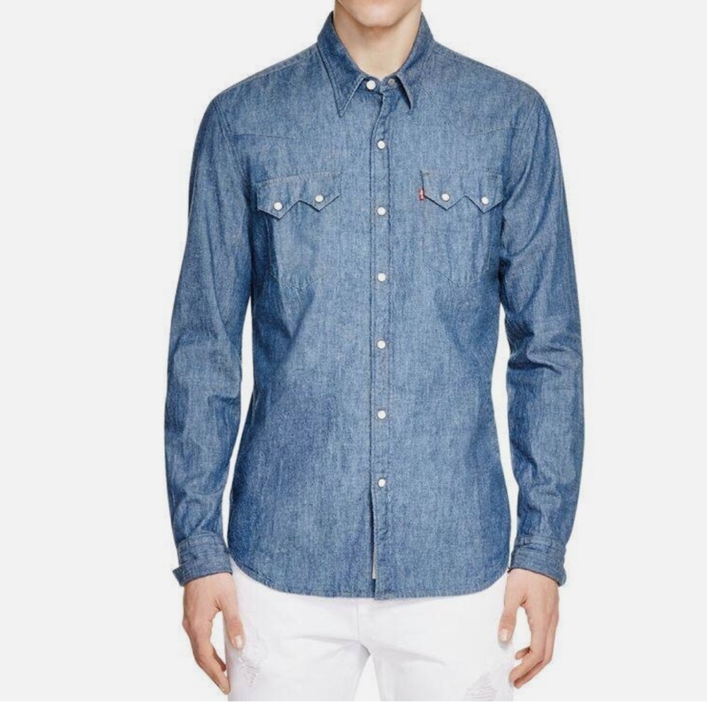 Levi's 1955 Sawtooth Japanese Selvedge Slim Fit Denim Shirt - Picture 1 of 8